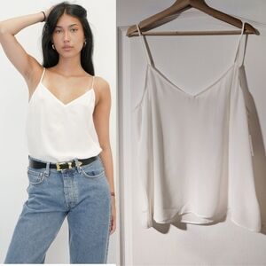 NWT Equipment | Layla Silk Camisole In Bright White